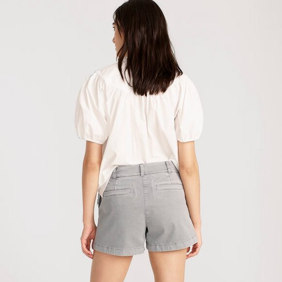 J Crew 4" Stretch Chino Short in Storm Gray Stretch Cotton Sz 24 New With Tags - Picture 2 of 9